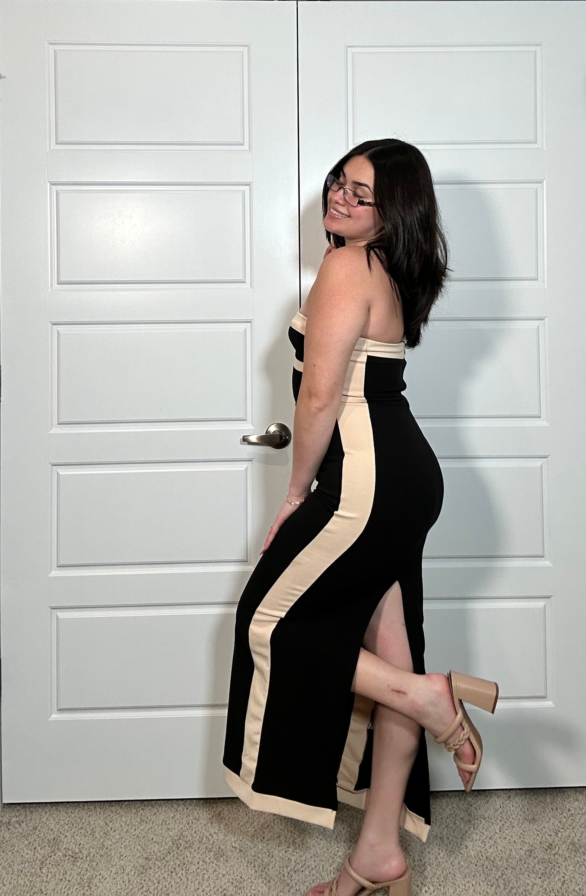 Strapless Bodycon Maxi Dress Madison LilyApparel Strapless Bodycon Maxi Dress Madison LilyApparel