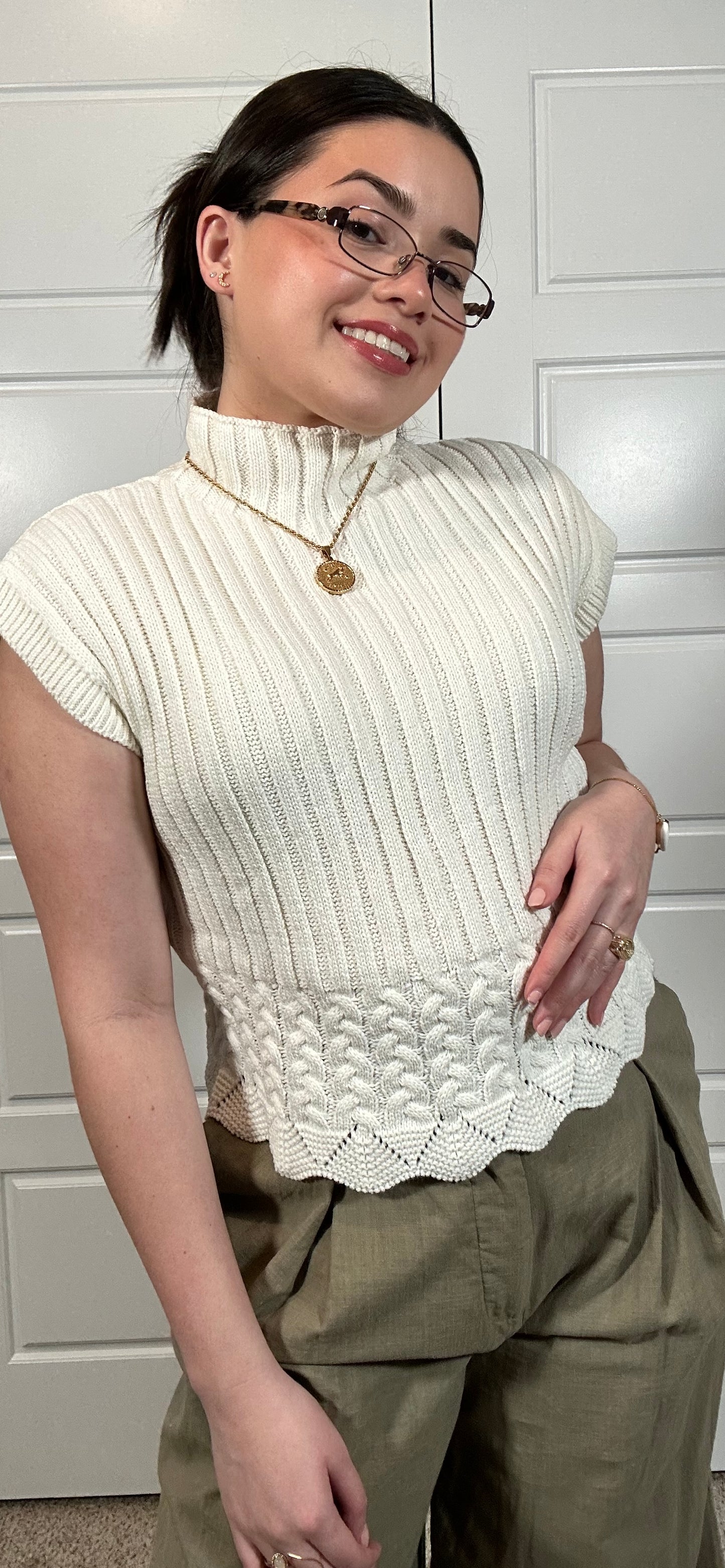 Cropped Sweater Vest