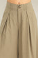 Green khaki wide leg trousers