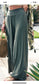 Sage green palazzo wide leg pants with stretch waistband