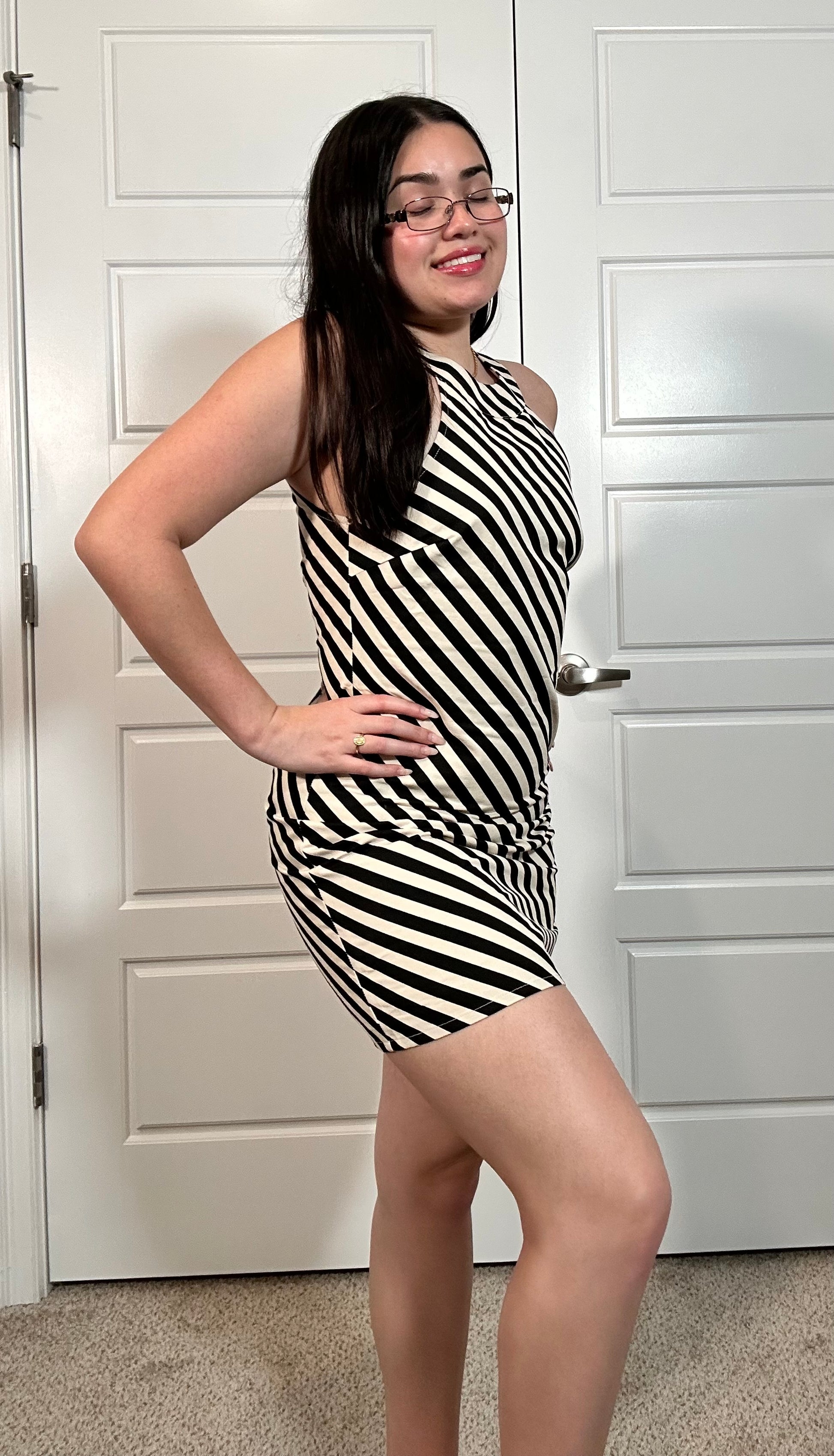 Striped Mini Dress Madison LilyApparel Striped Mini Dress Madison LilyApparel