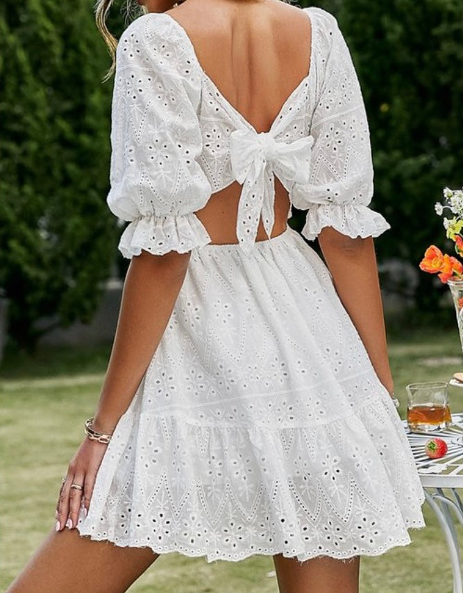 Lace Up Cut Out Dress