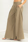 Green khaki wide leg trousers
